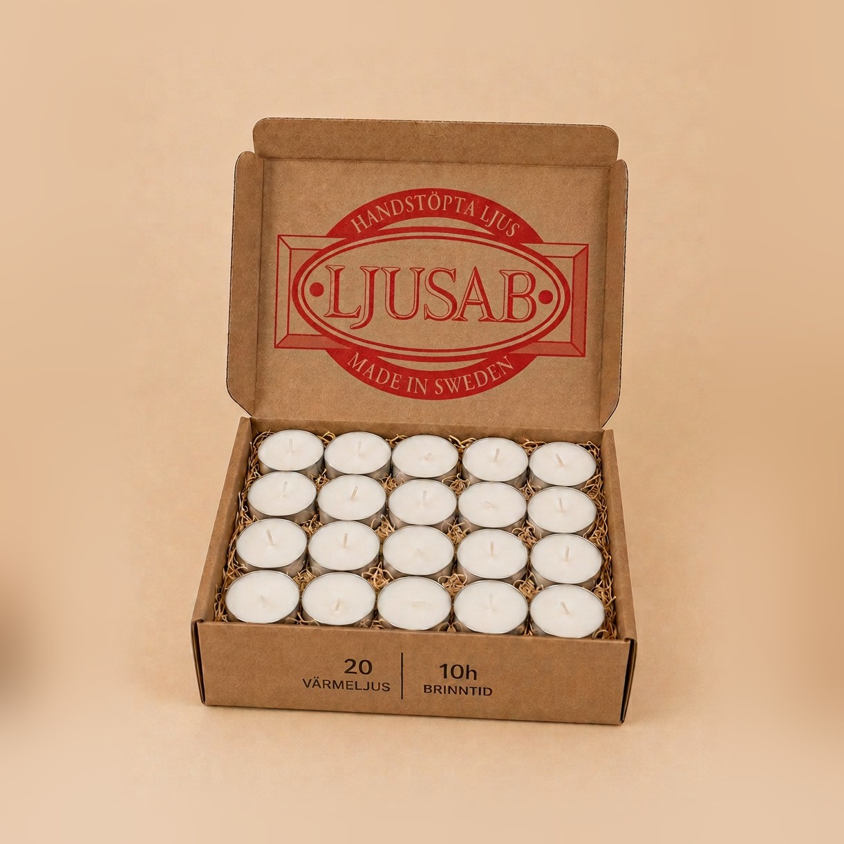 Värmeljus 10 h – 20-pack (bild 1 av 3)